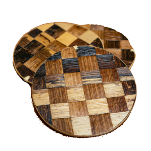 A Set of 6 Round-Placemats -Banana Fibers Hand woven