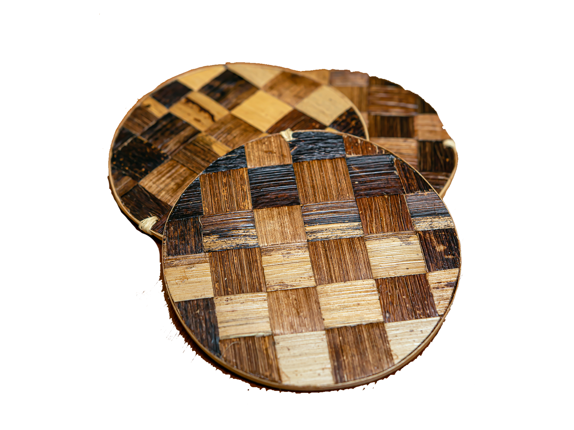 A Set of 6 Round-Placemats -Banana Fibers Hand woven