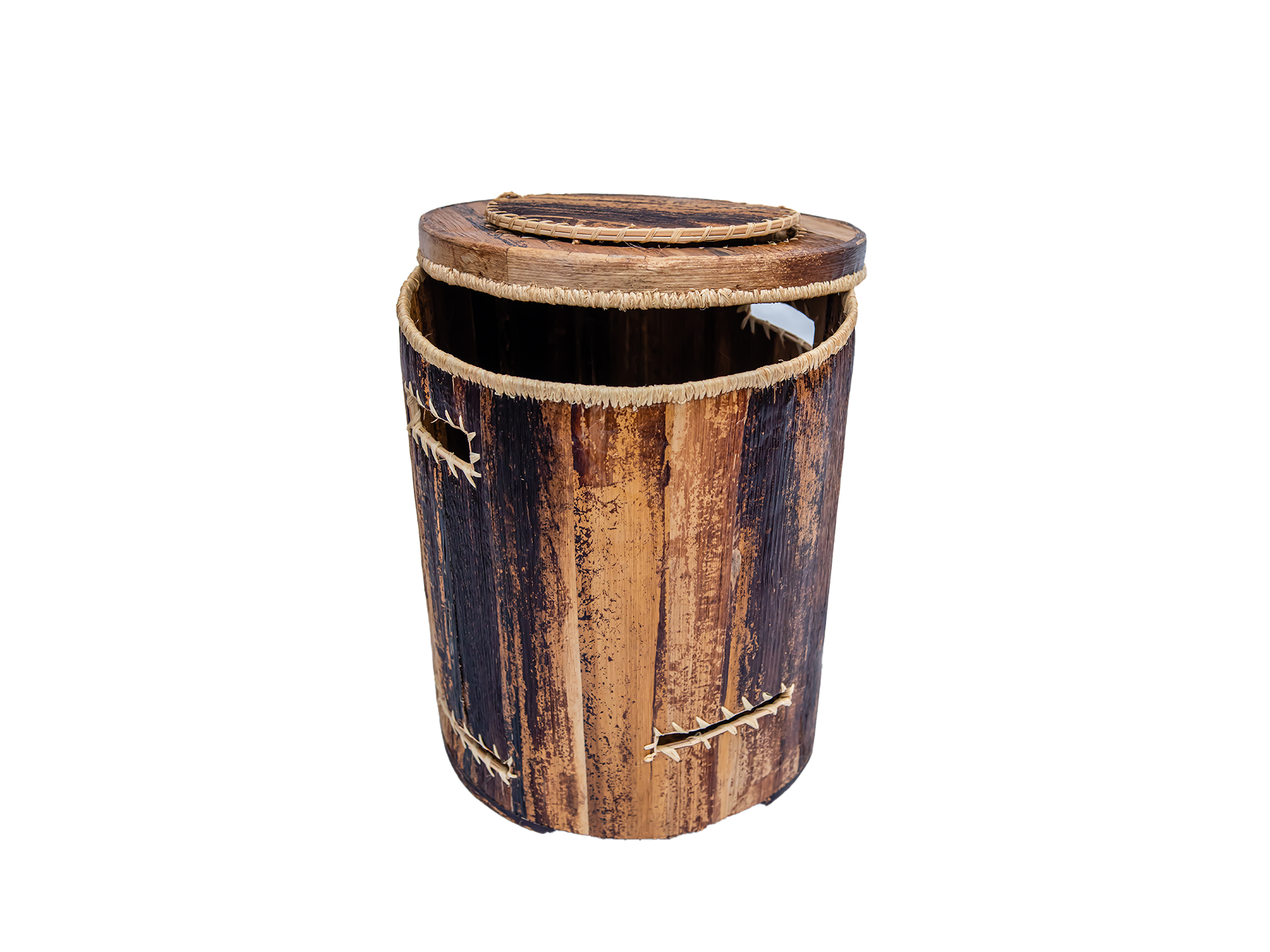 Banana Fibers Handwoven Laundry Basket- Round