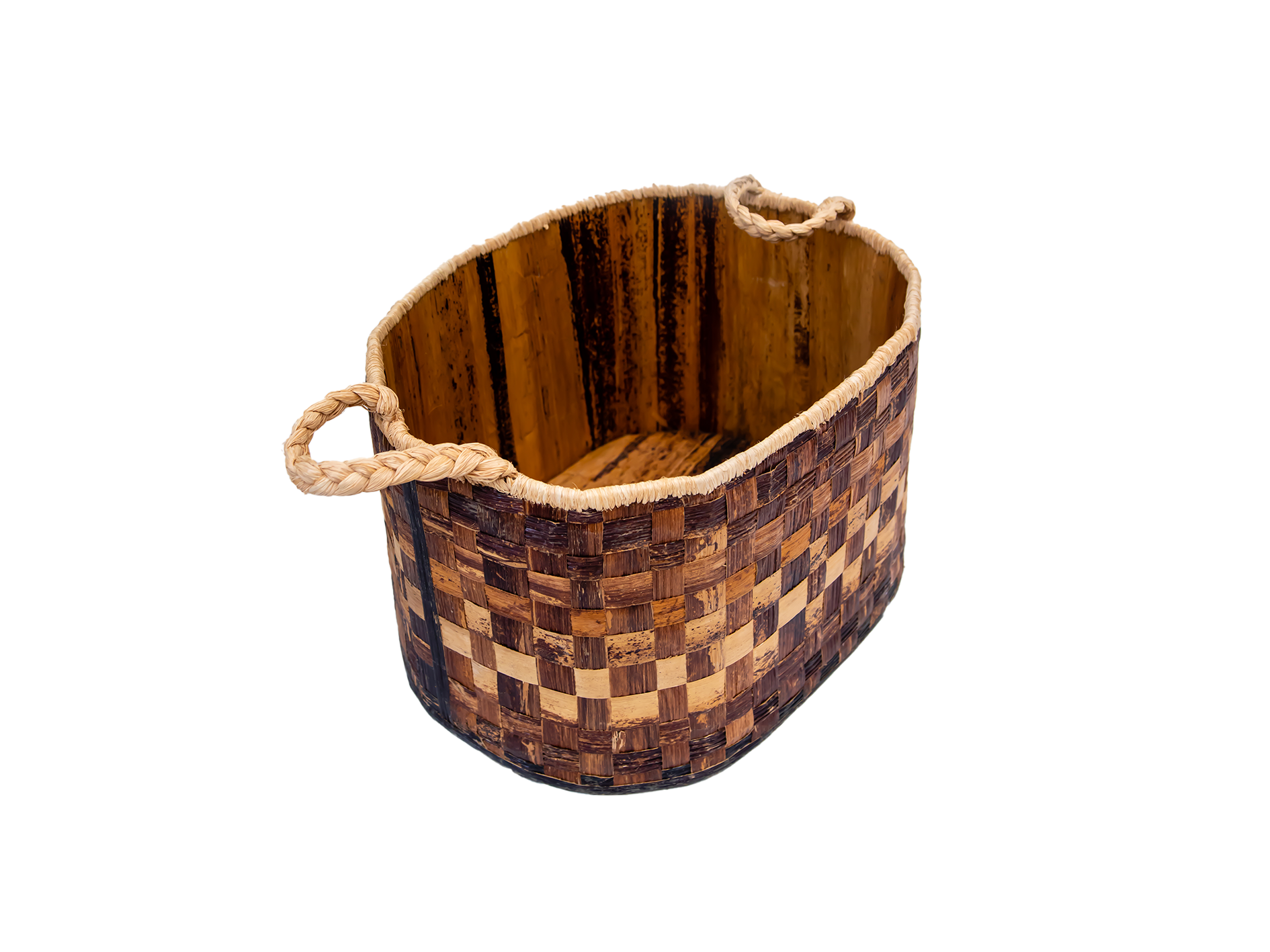 Oval Hand-Woven Storage Baskets